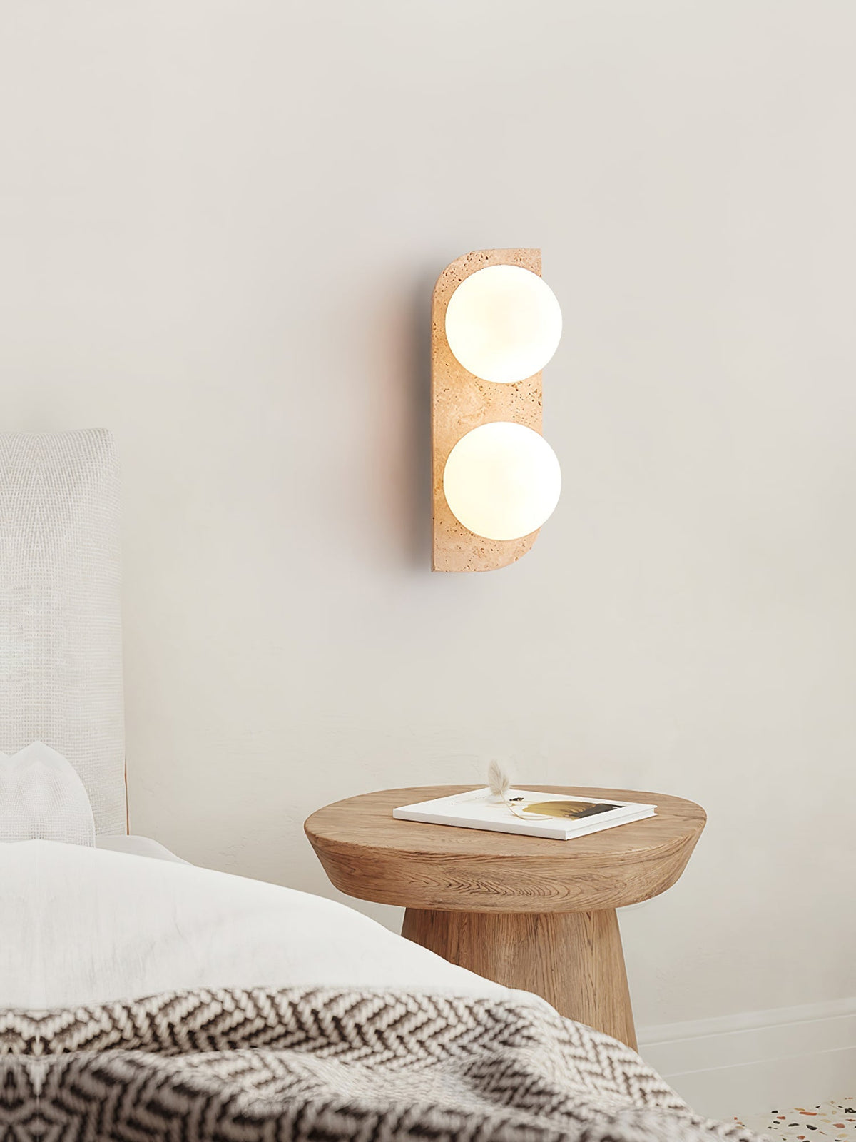 Taviniella Minimalist Travertine Wall Light