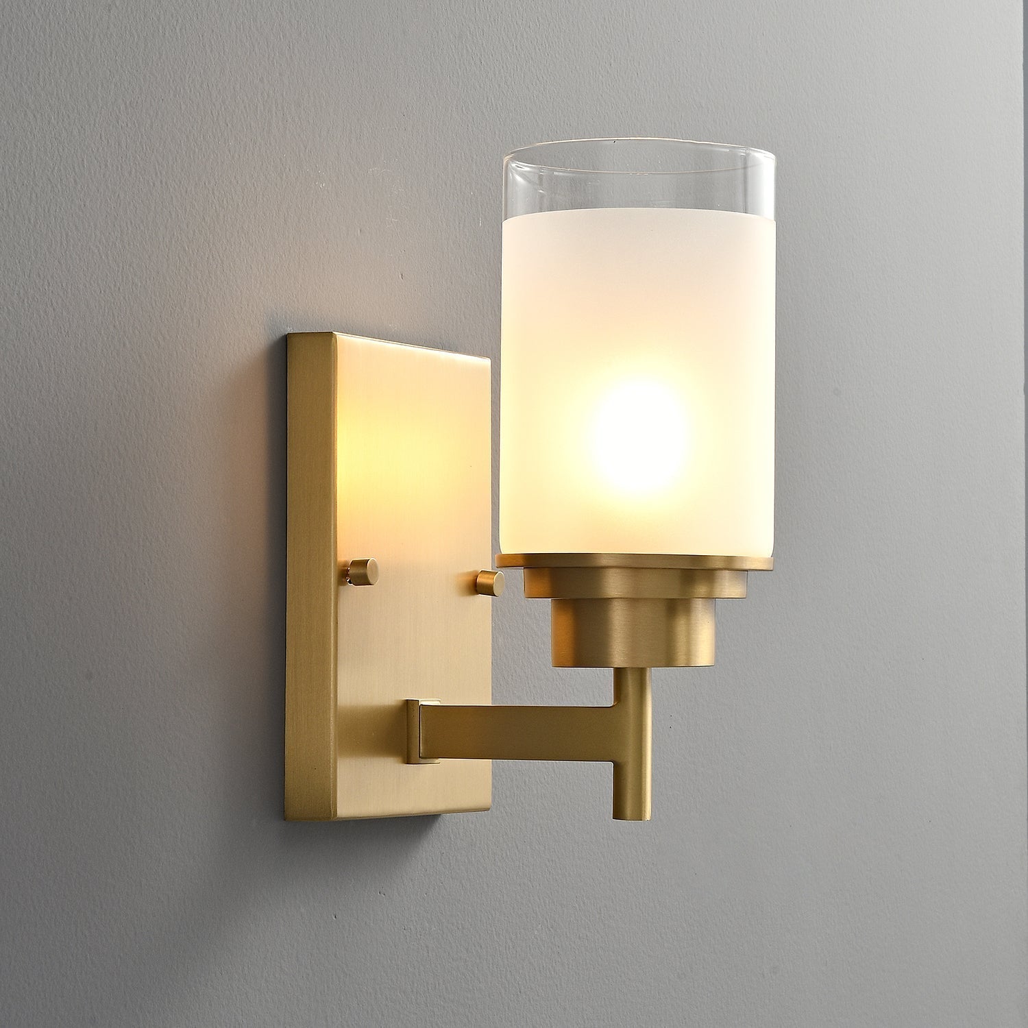 Myvele Elegance Vintage Brass Glass Sconce Wall lamp