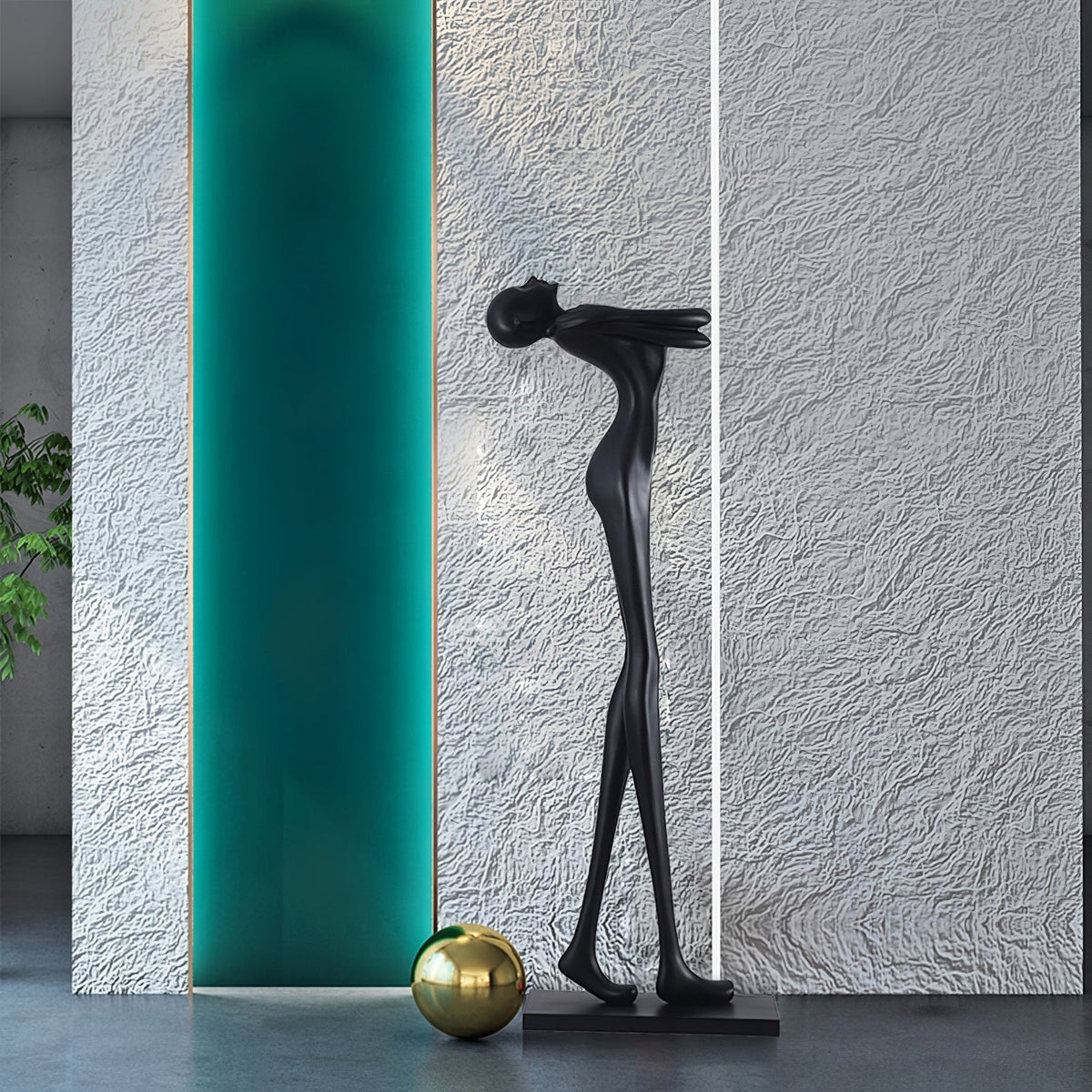 Ersolion Sculptural Fiberglass Floor Lamp