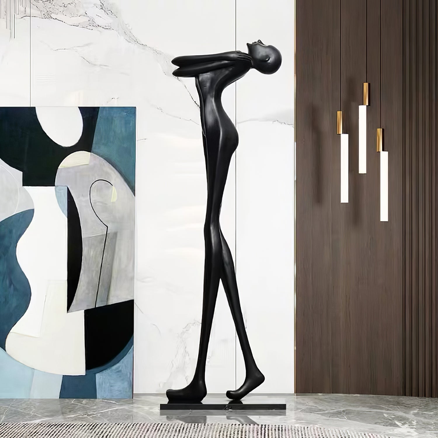 Ersolion Sculptural Fiberglass Floor Lamp