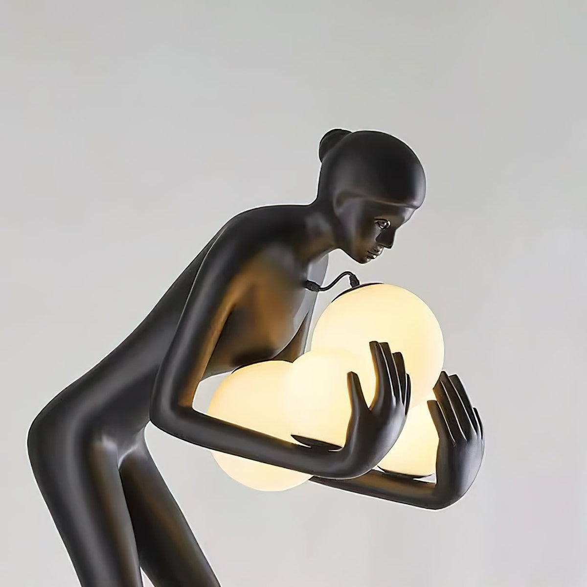 Nyxara Embracing Black Floor Lamp