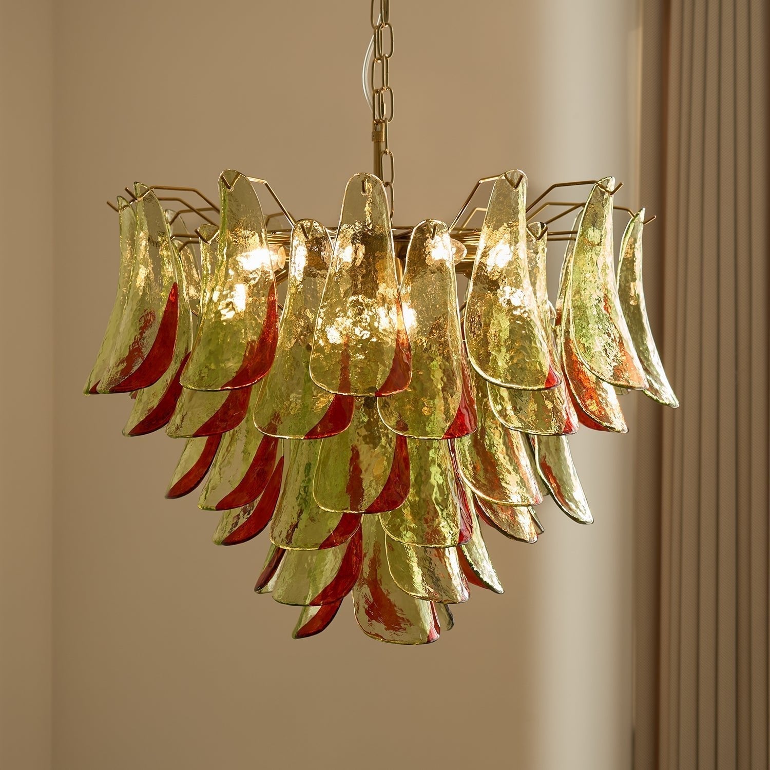Celoraria Chandelier Murano Glass Petal Elegant