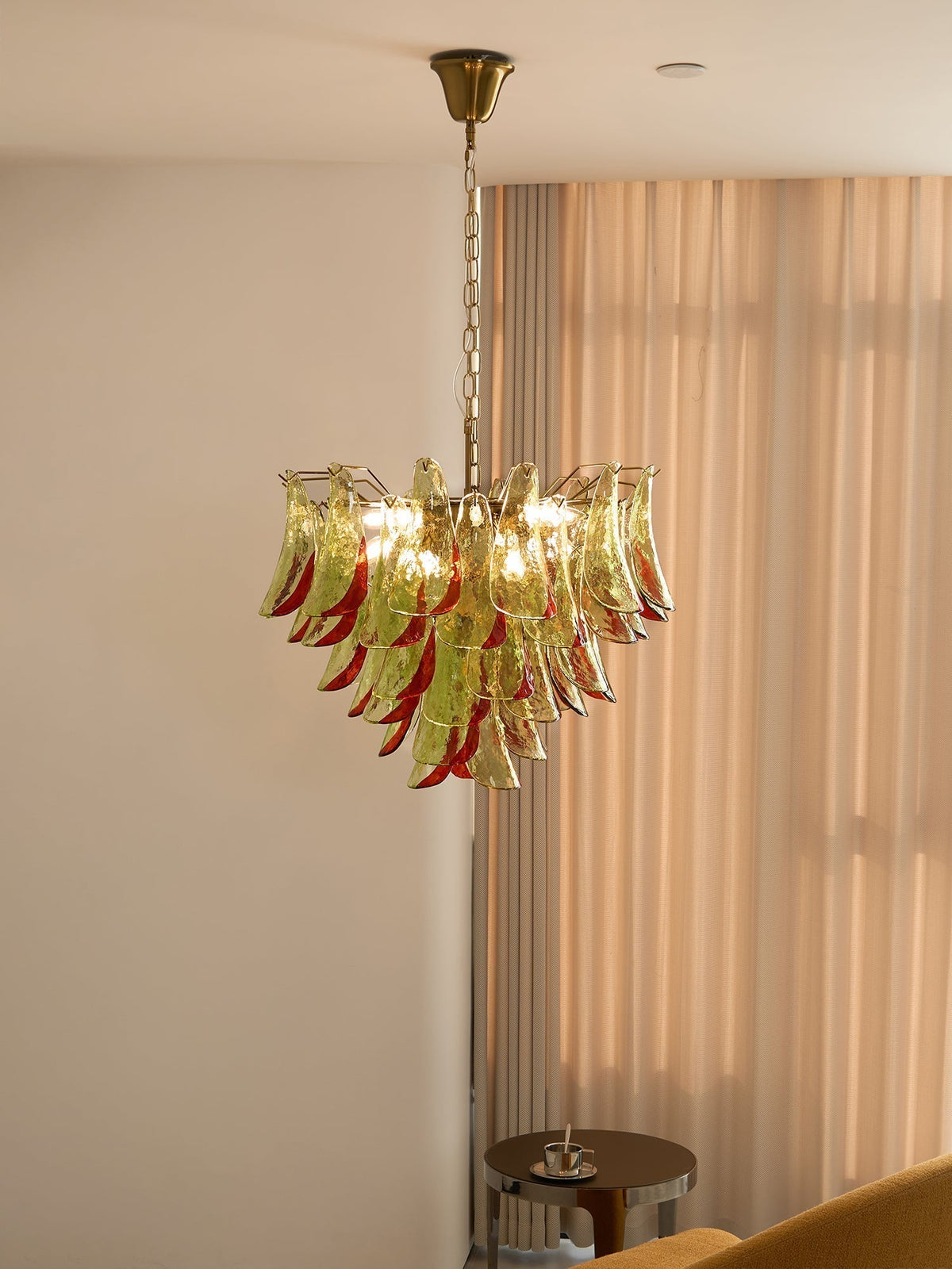 Celoraria Chandelier Murano Glass Petal Elegant