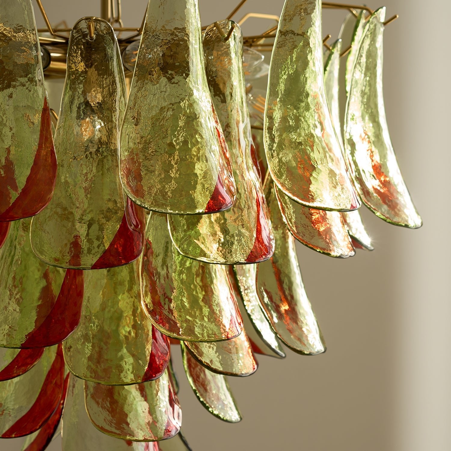 Celoraria Chandelier Murano Glass Petal Elegant