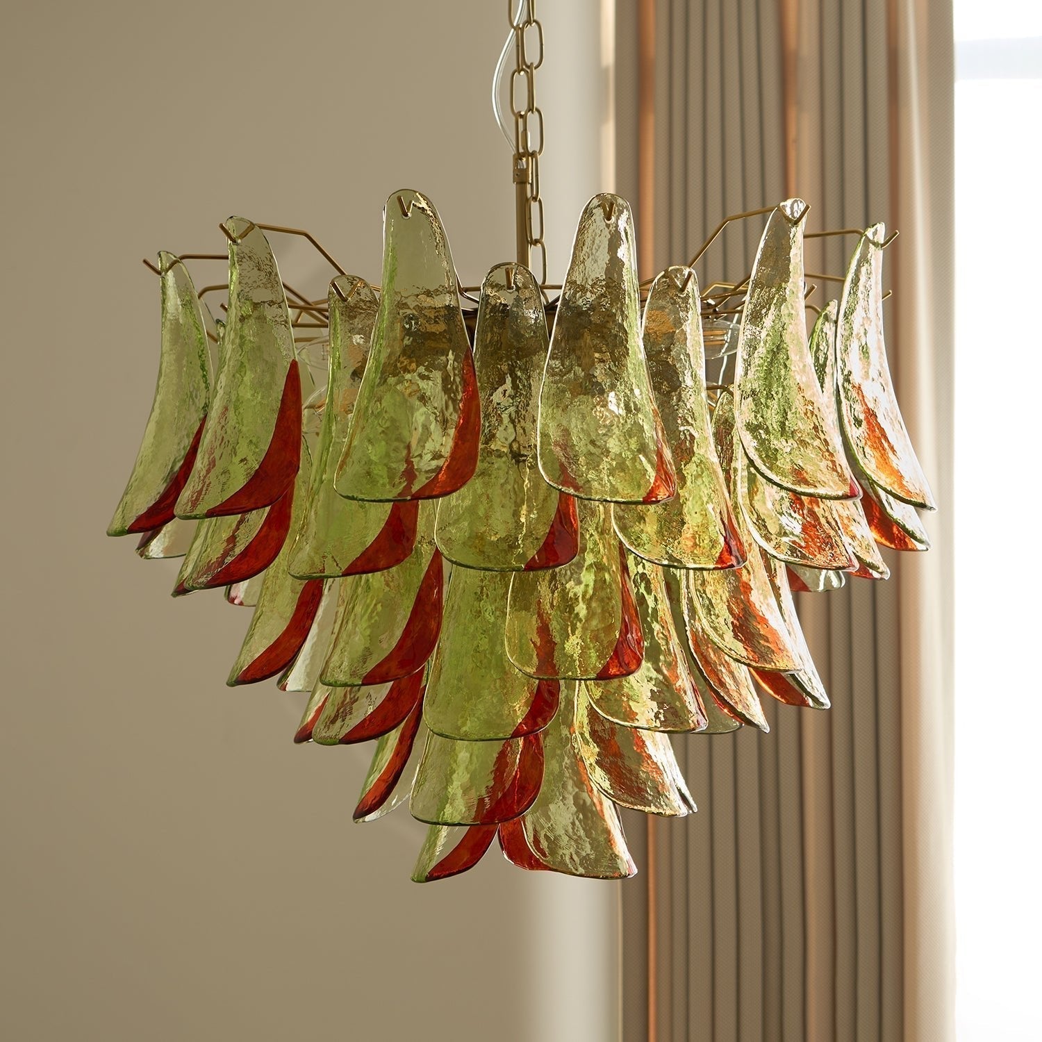 Celoraria Chandelier Murano Glass Petal Elegant