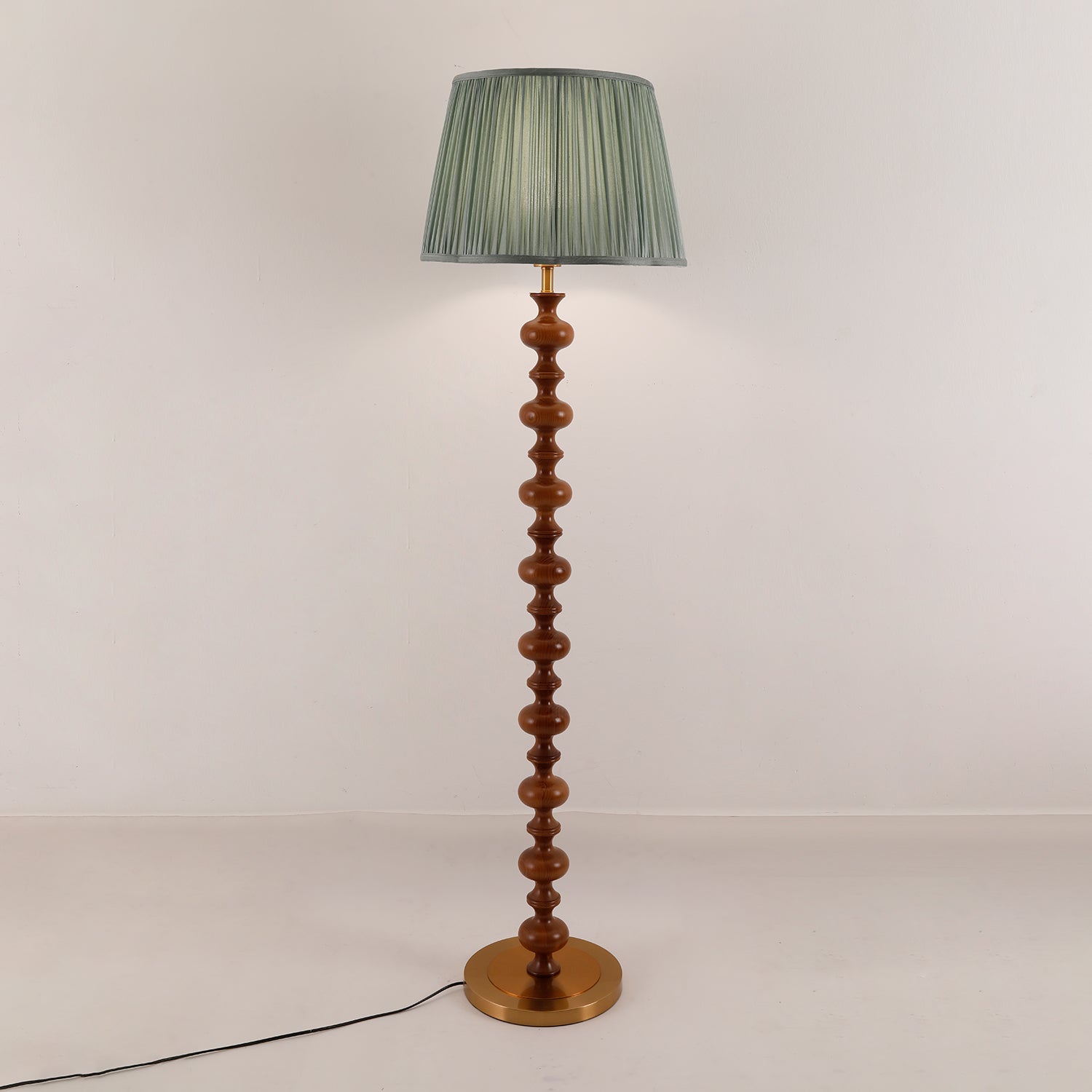 Rinivaine Wood Fabric Floor Lamp