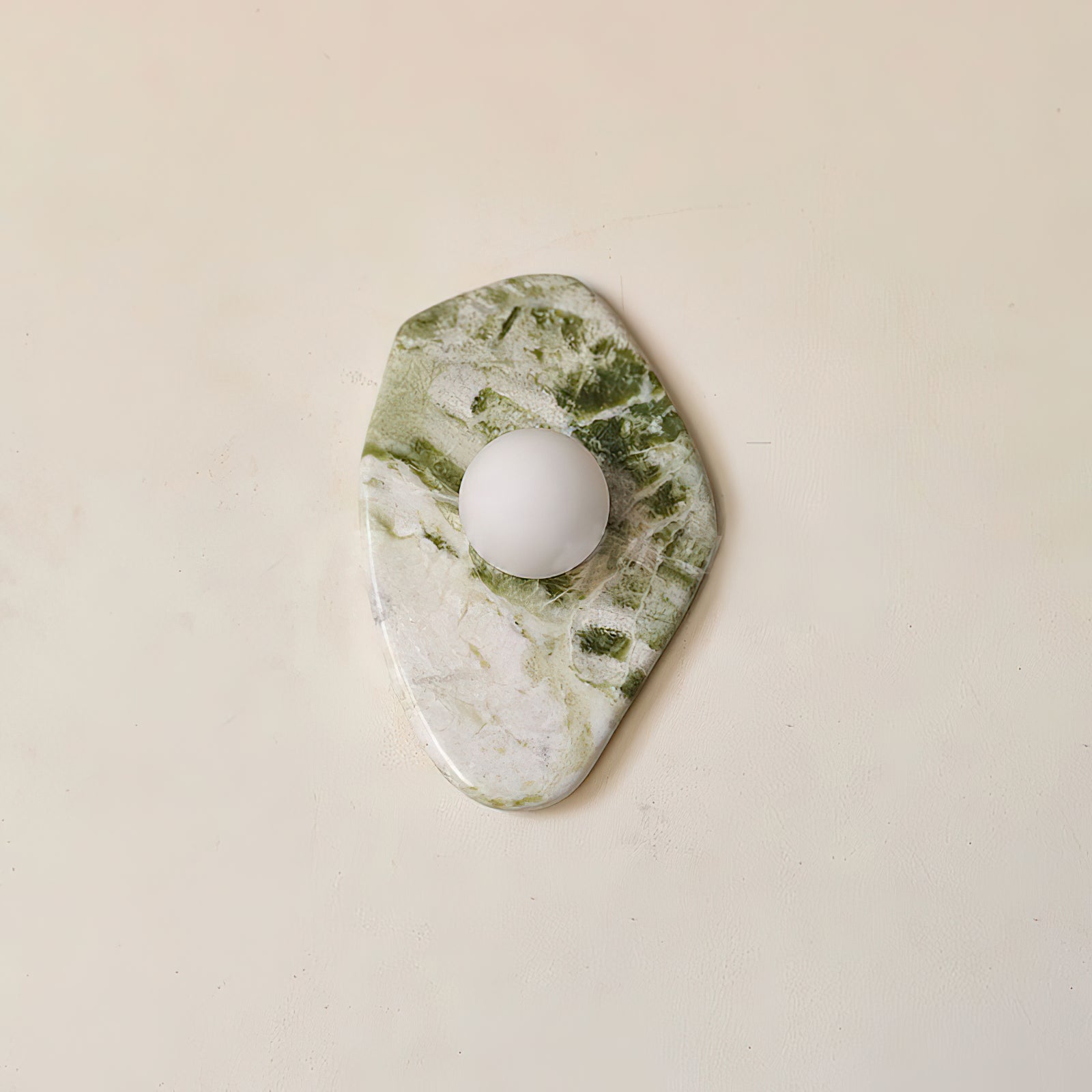 Celivaine Wall Lamp Green Marble Glass