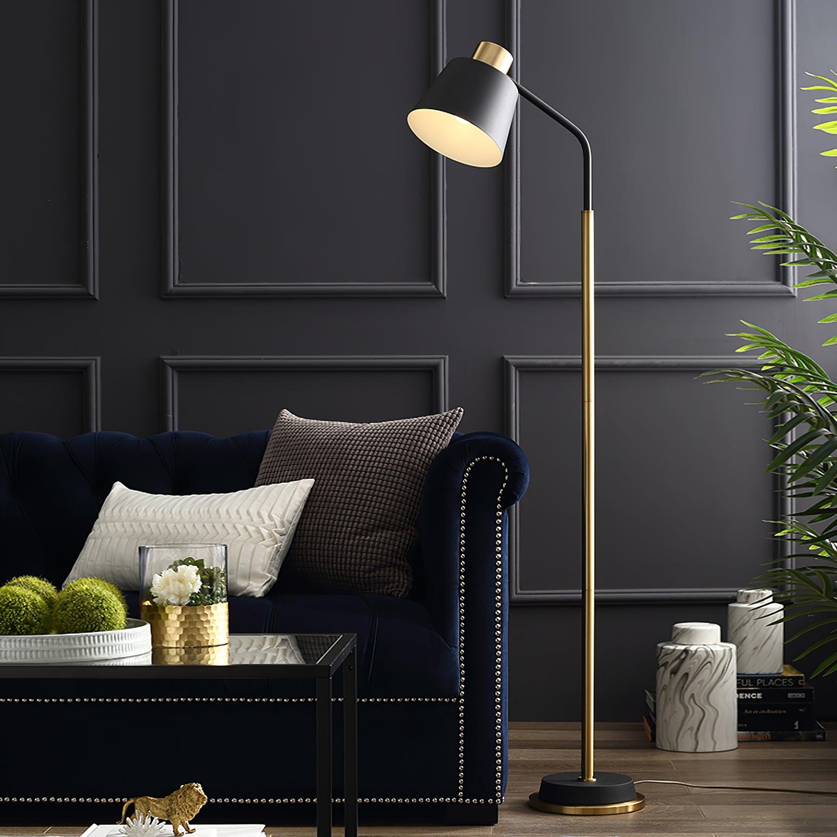 Xildas Black & Gold Minimalistic Floor Lamp