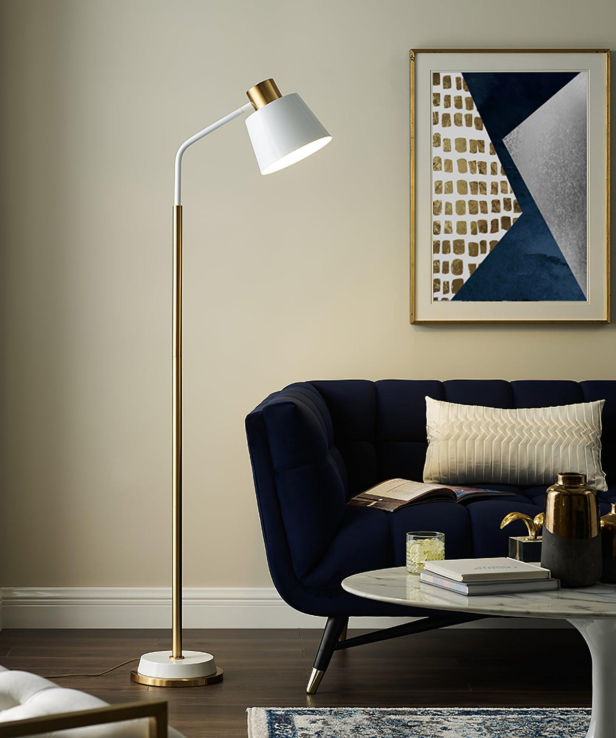 Xildas Black & Gold Minimalistic Floor Lamp