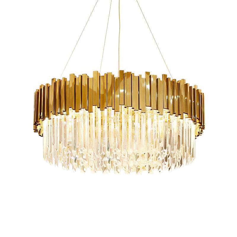 Avenu Chandelier Gold Crystal Golden