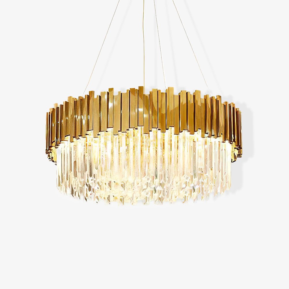 Avenu Chandelier Gold Crystal Golden