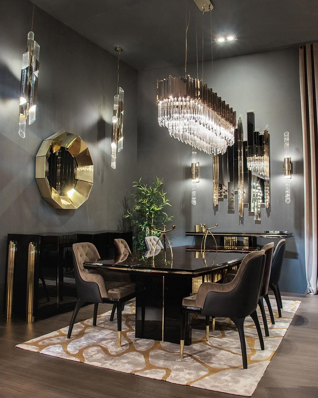 Avenu Chandelier Gold Crystal Golden