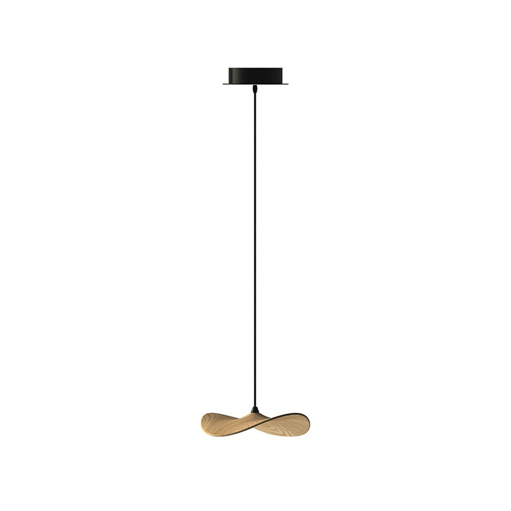 Abbott Modern Minimalist Empty Leaf Wood Chandelier
