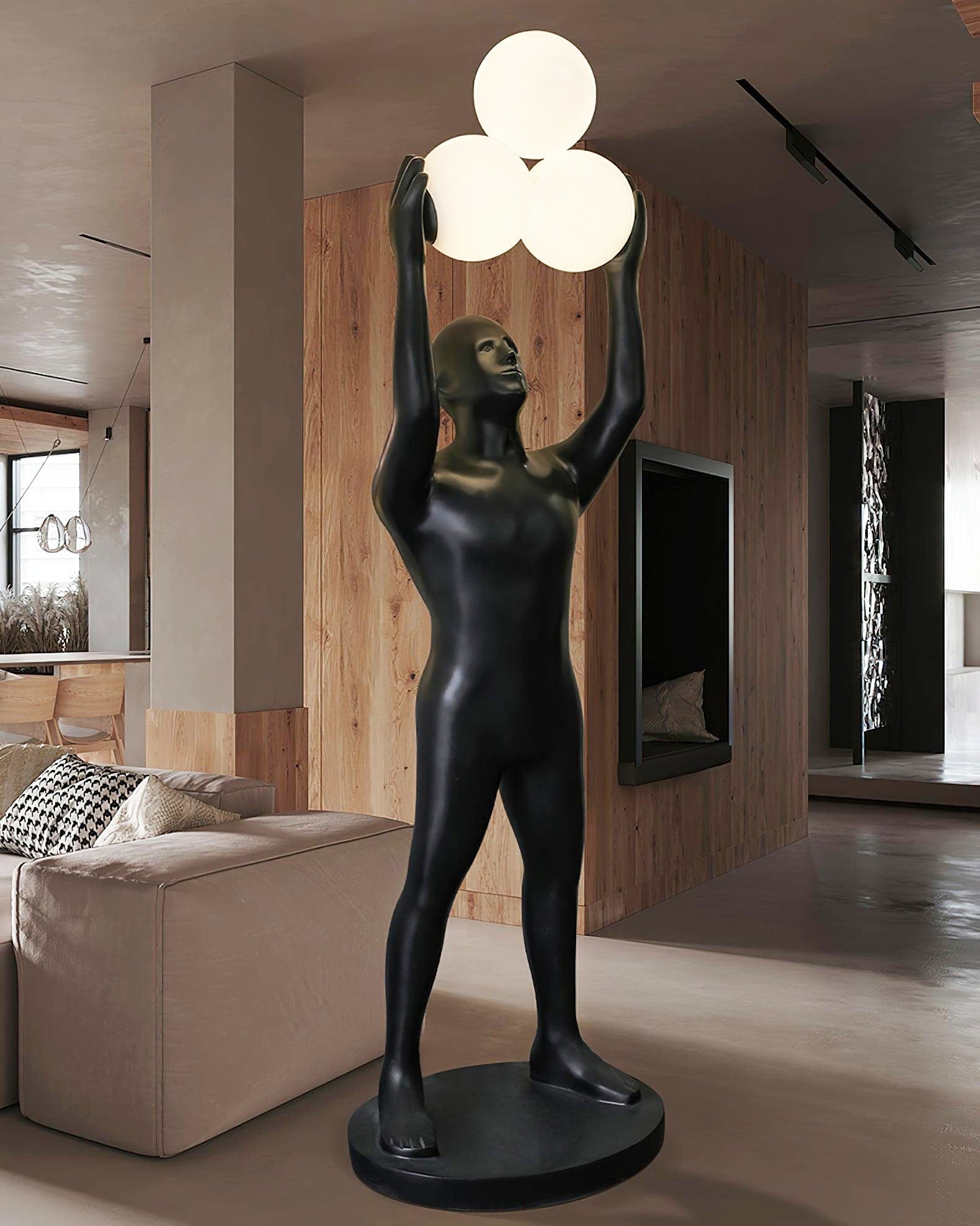 Athranis Uplifted Black Sculptural Floor Lamp