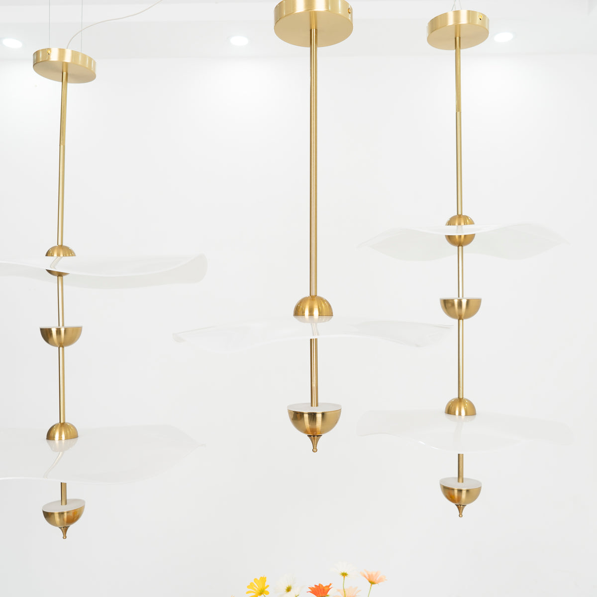 Lustra Pendant Light Double Biscuit for Living Room - Neutral Decor