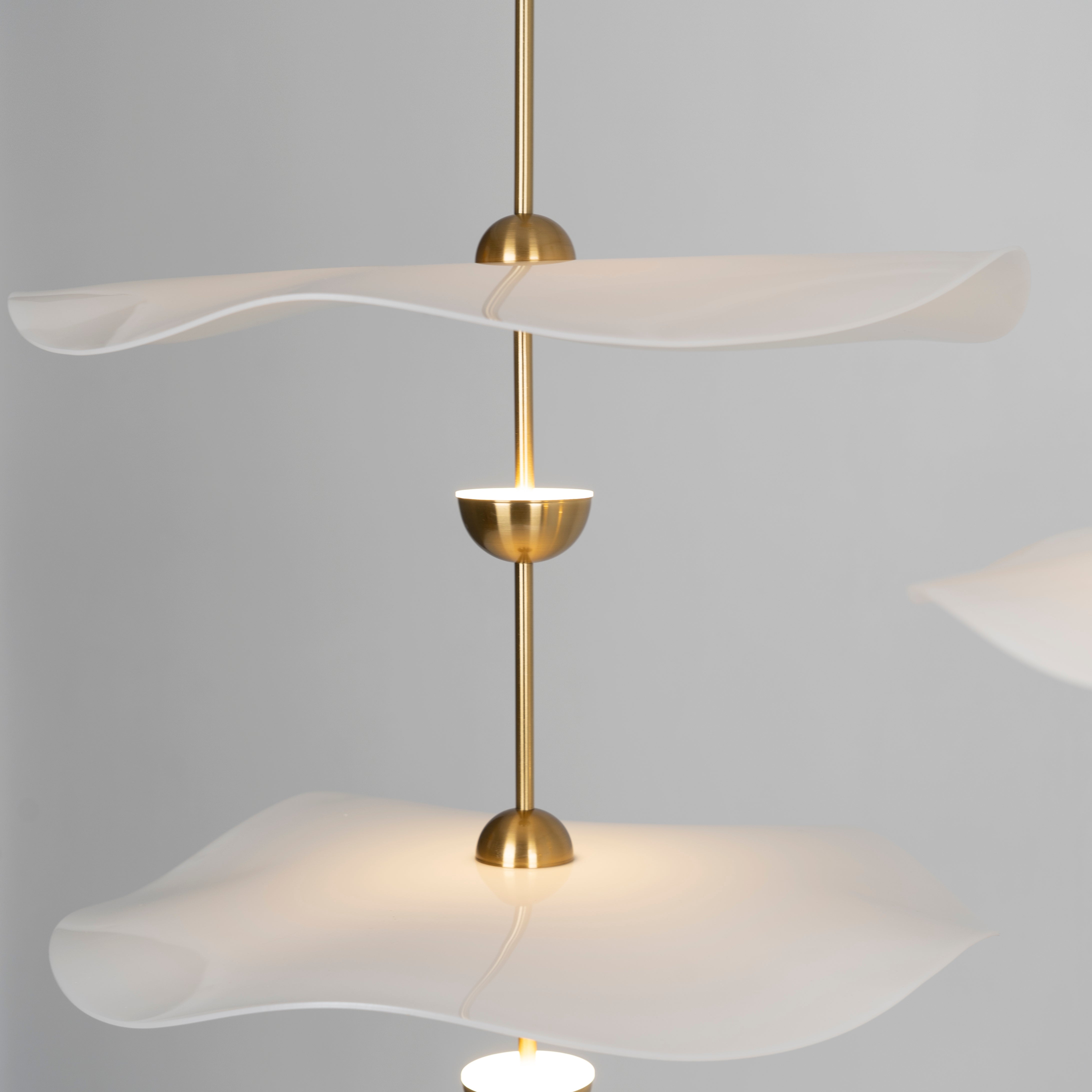 Lustra Pendant Light Double Biscuit for Living Room - Neutral Decor