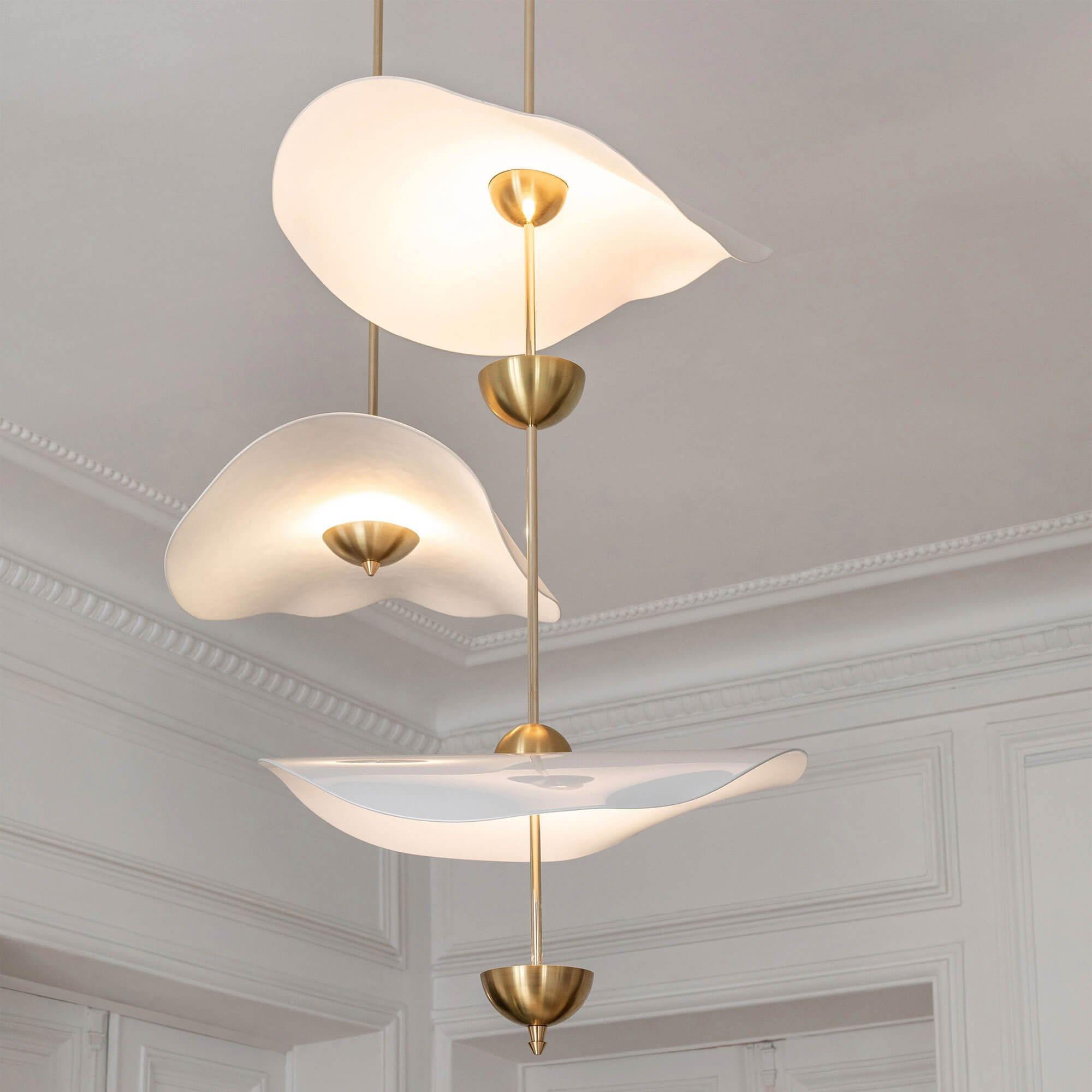 Lustra Pendant Light Double Biscuit for Living Room - Neutral Decor