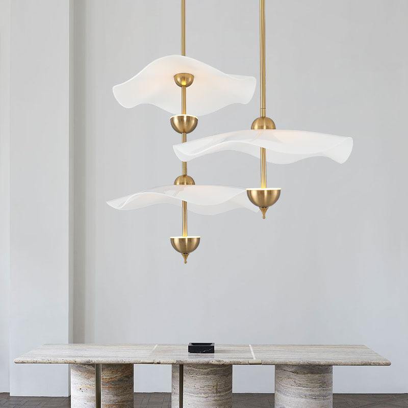 Lustra Pendant Light Double Biscuit for Living Room - Neutral Decor