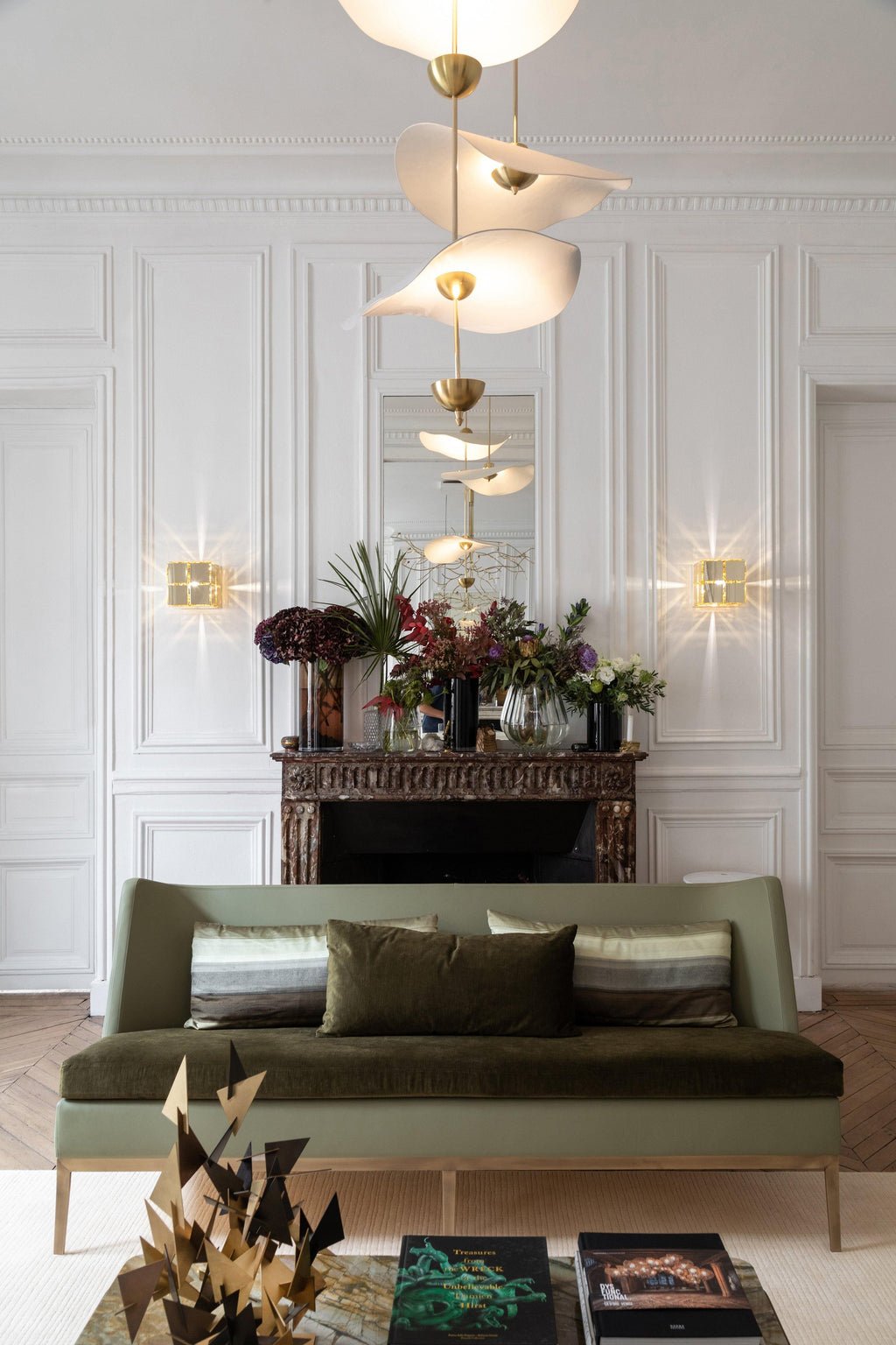 Lustra Pendant Light Double Biscuit for Living Room - Neutral Decor