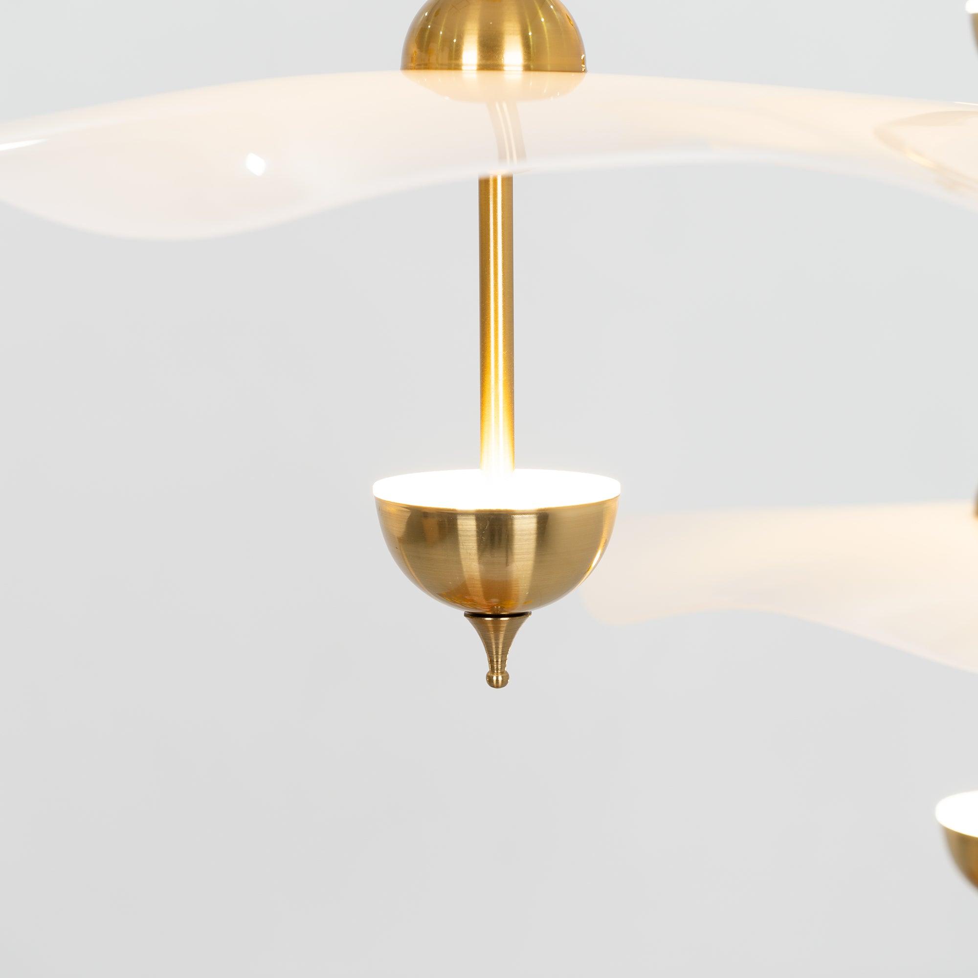 Lustra Pendant Light Double Biscuit for Living Room - Neutral Decor