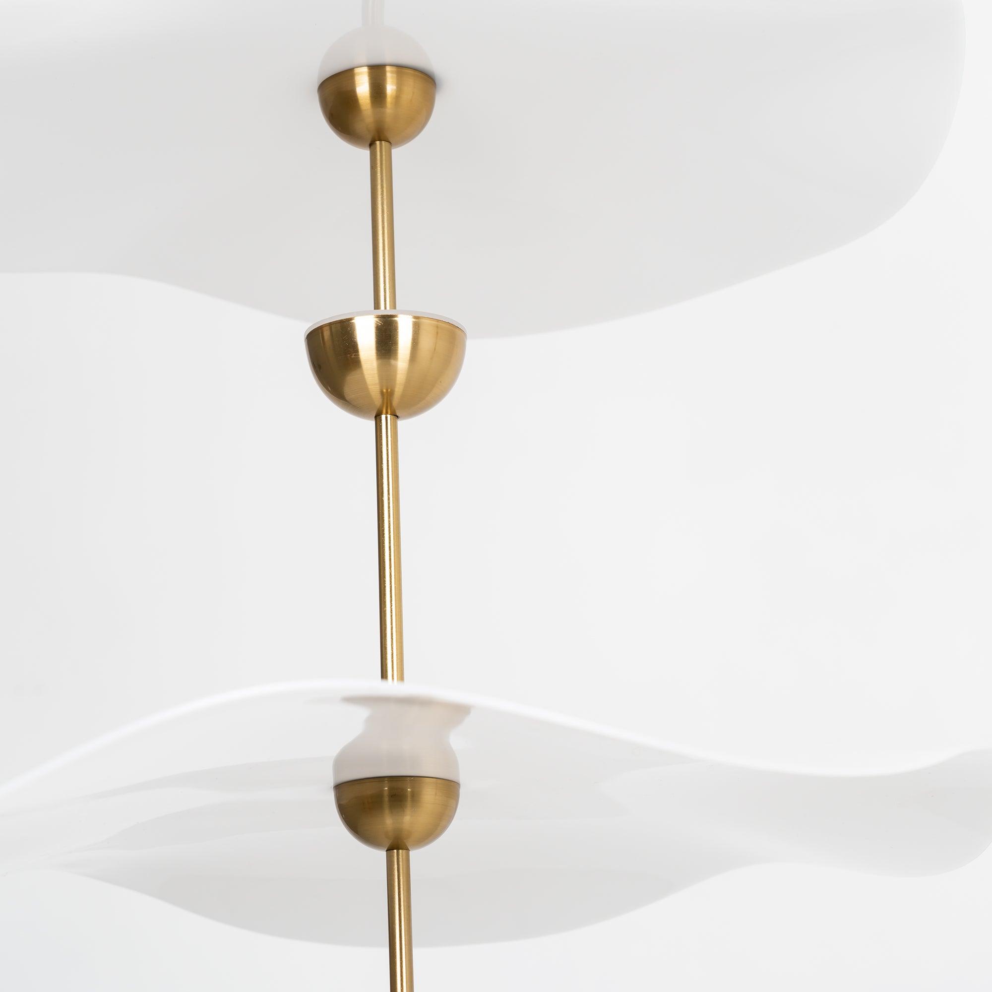 Lustra Pendant Light Double Biscuit for Living Room - Neutral Decor
