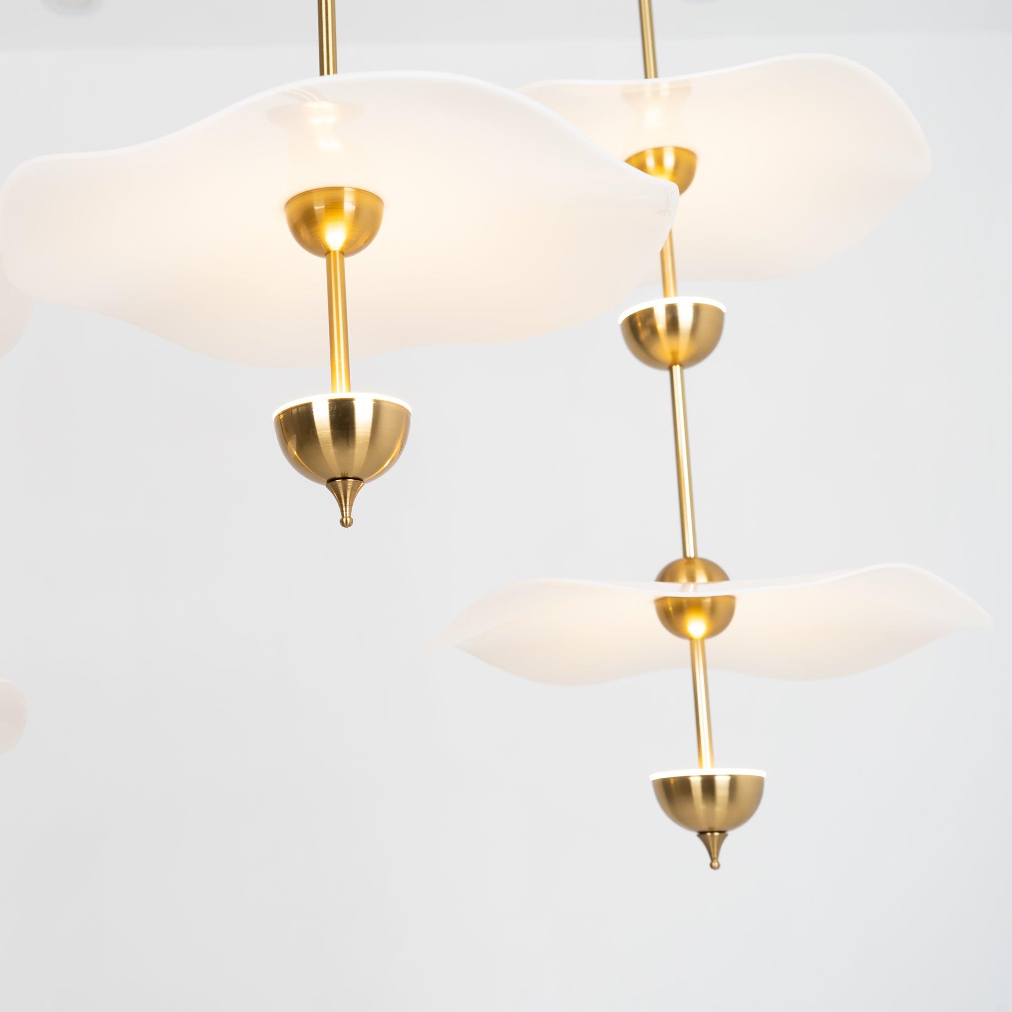 Lustra Pendant Light Double Biscuit for Living Room - Neutral Decor