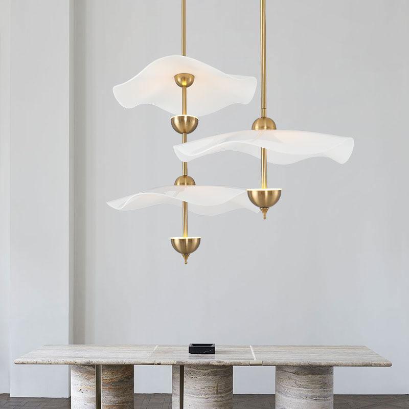 Lustra Pendant Light Double Biscuit for Living Room - Neutral Decor
