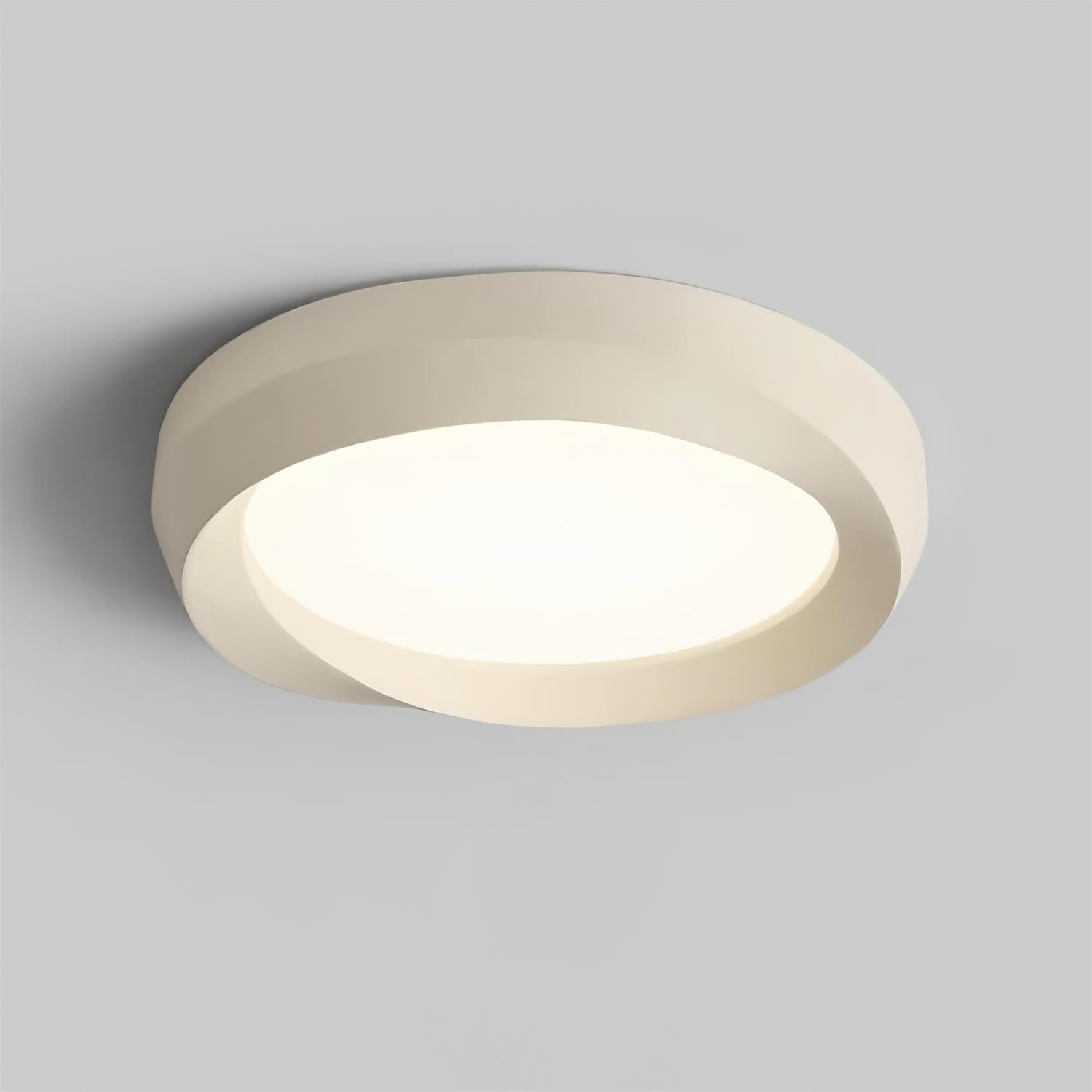 Ceiling Lamp Resin with Soft Curved Frame in Neutral Tones - Neutral Decor