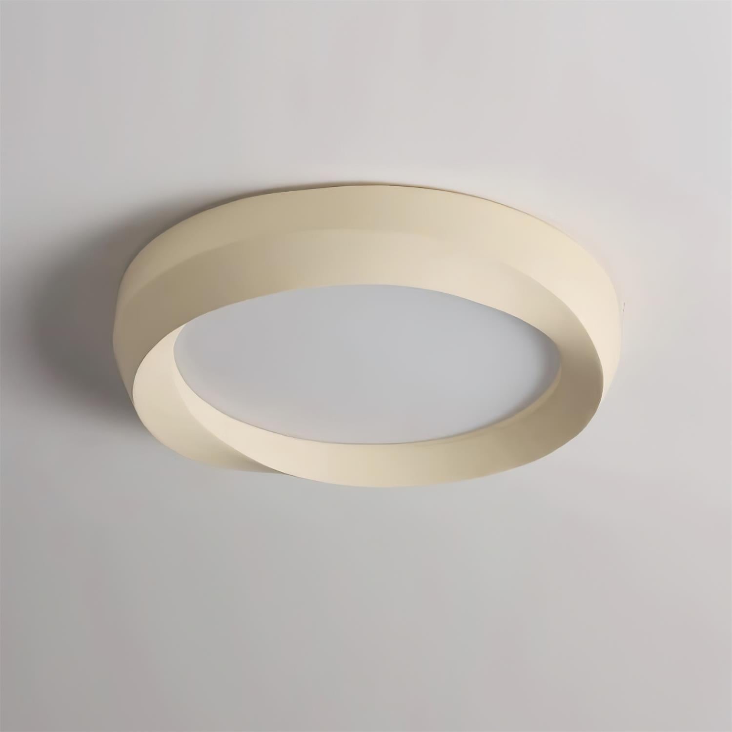 Ceiling Lamp Resin with Soft Curved Frame in Neutral Tones - Neutral Decor