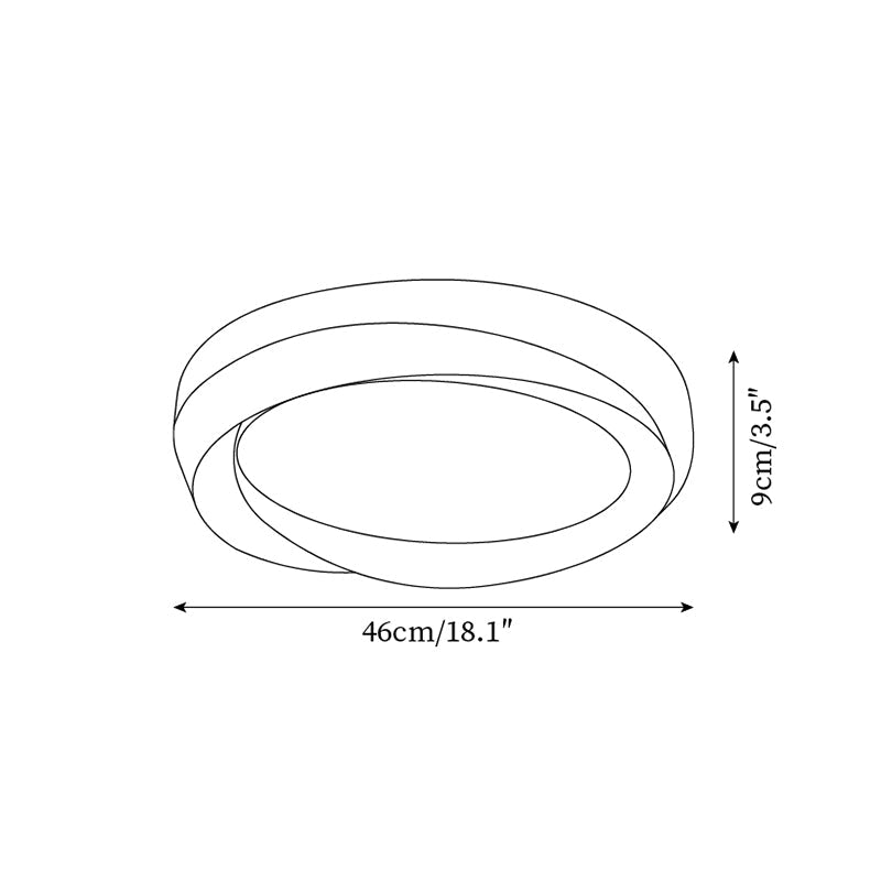 Ceiling Lamp Resin with Soft Curved Frame in Neutral Tones - Neutral Decor