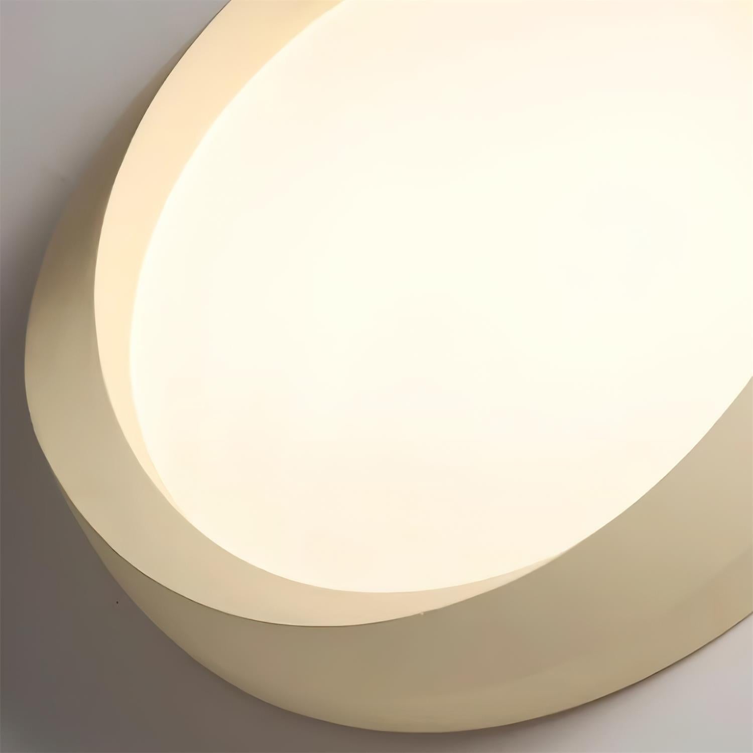Ceiling Lamp Resin with Soft Curved Frame in Neutral Tones - Neutral Decor