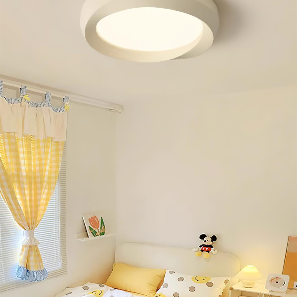 Ceiling Lamp Resin with Soft Curved Frame in Neutral Tones - Neutral Decor