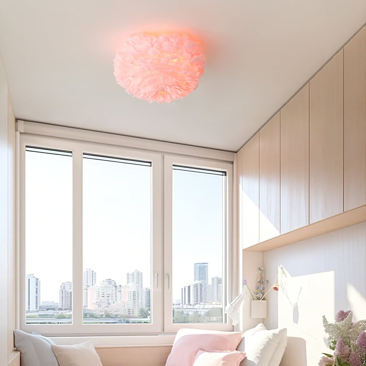 Zalore Premium Nordic Art Feathered Ceiling Lamp