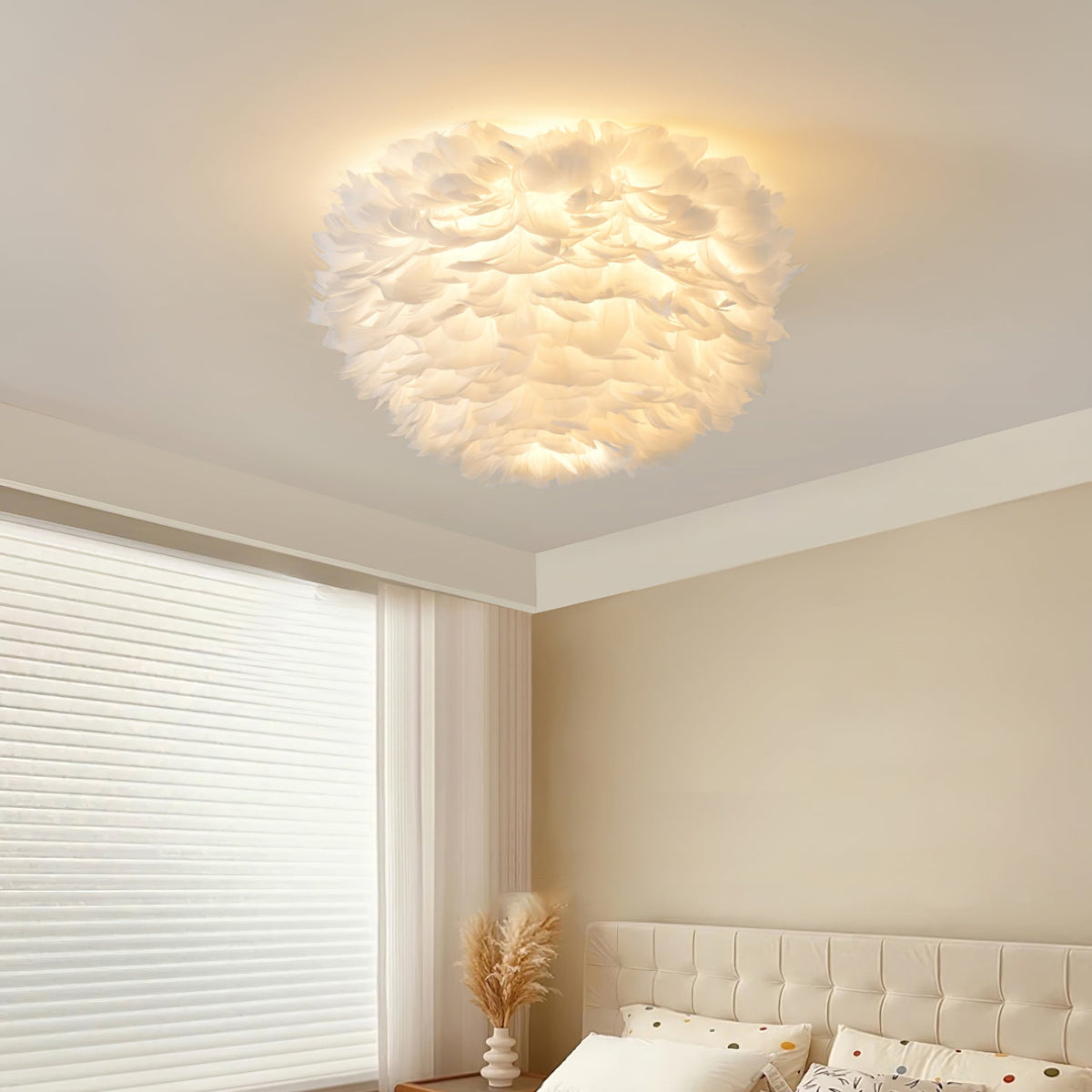 Zalore Premium Nordic Art Feathered Ceiling Lamp