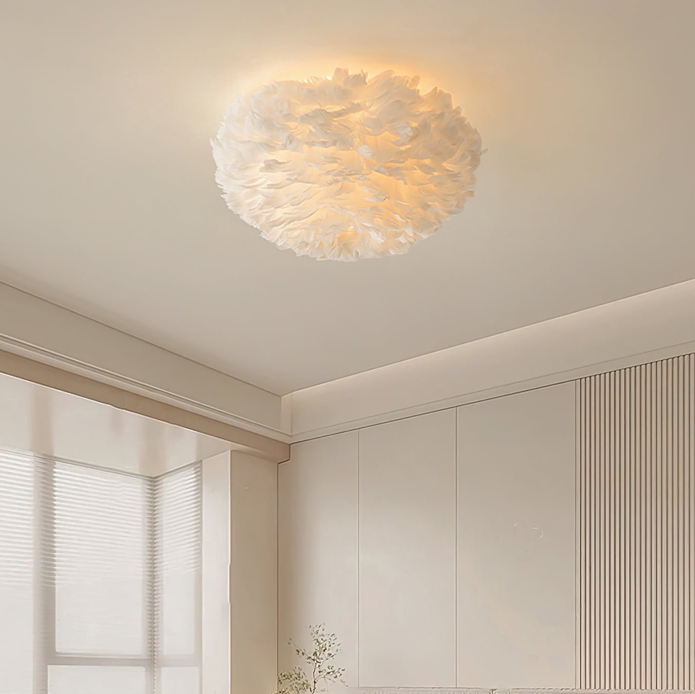 Zalore Premium Nordic Art Feathered Ceiling Lamp