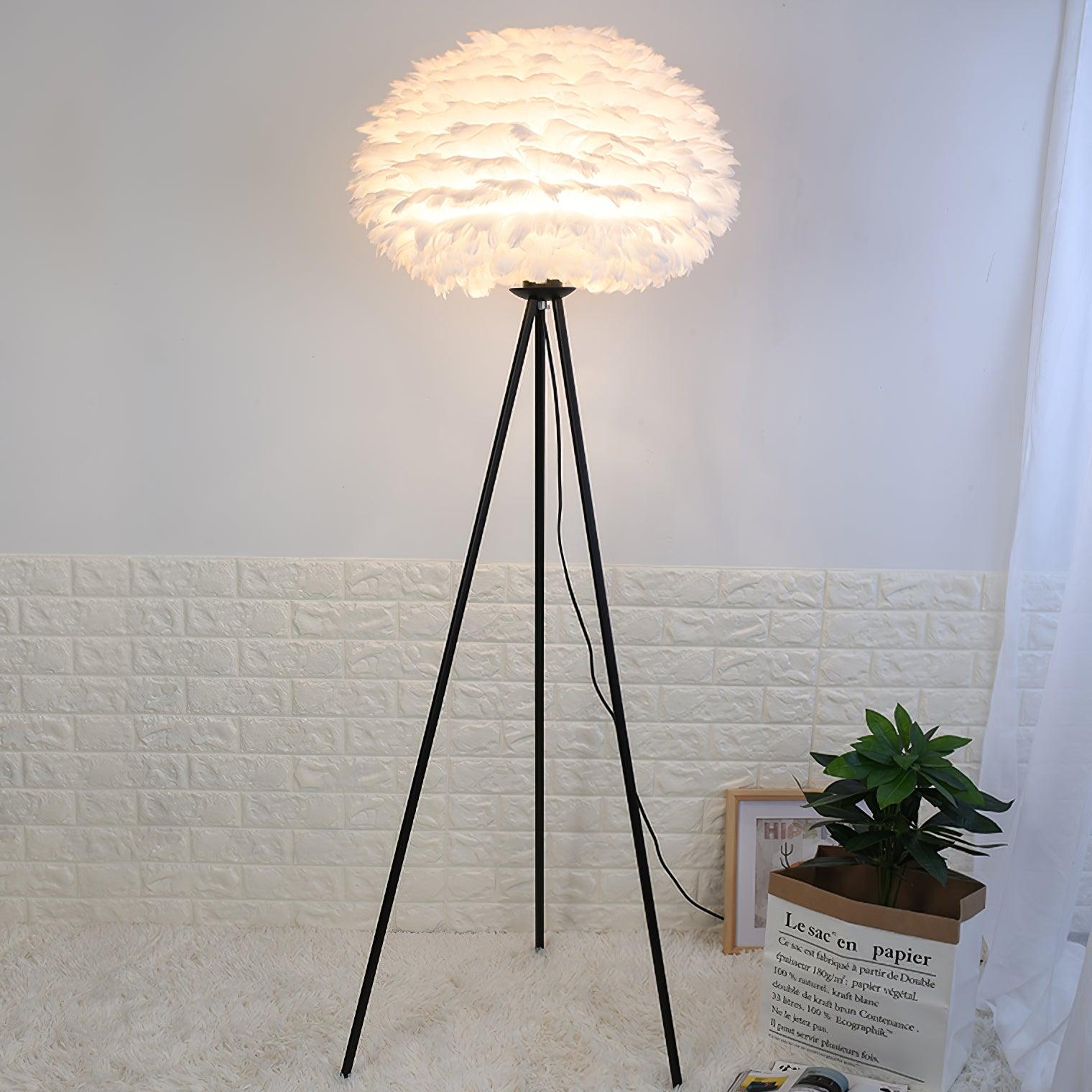 Ivthaar Organic Feather Floor Lamp