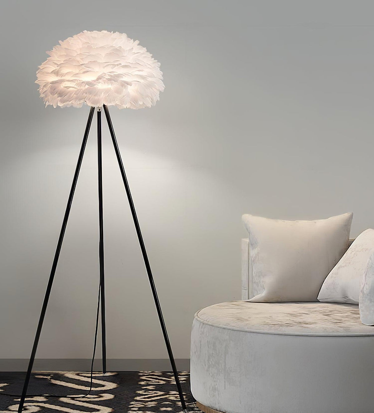 Ivthaar Organic Feather Floor Lamp