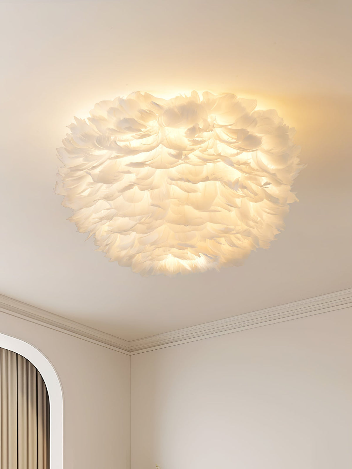 Zalore Premium Nordic Art Feathered Ceiling Lamp