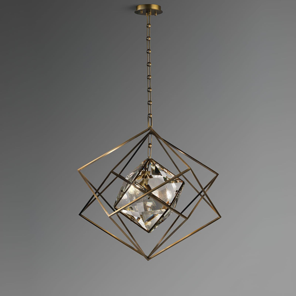 Zovin Brass & Crystal Glam Pendant Light