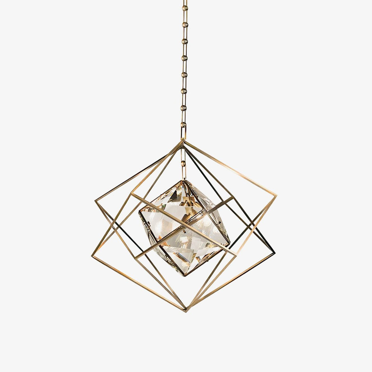 Zovin Brass & Crystal Glam Pendant Light