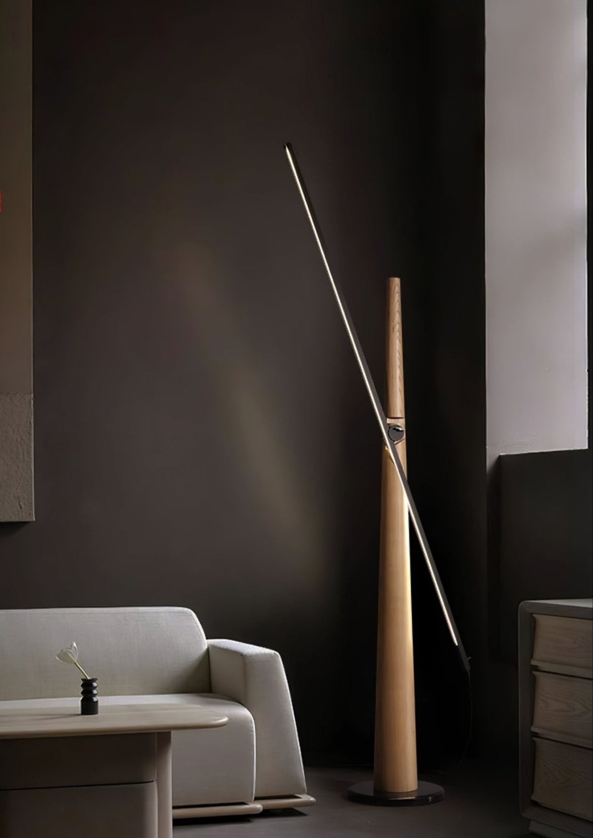 Ovelila Minimalist Wood Floor Lamp