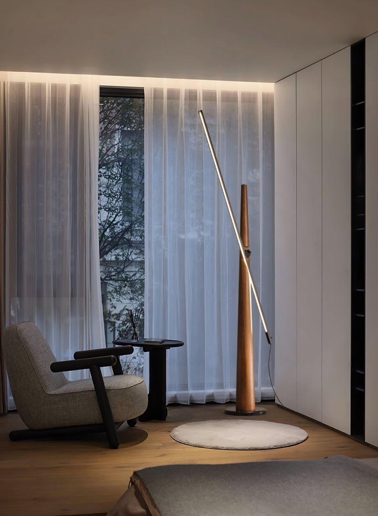 Ovelila Minimalist Wood Floor Lamp