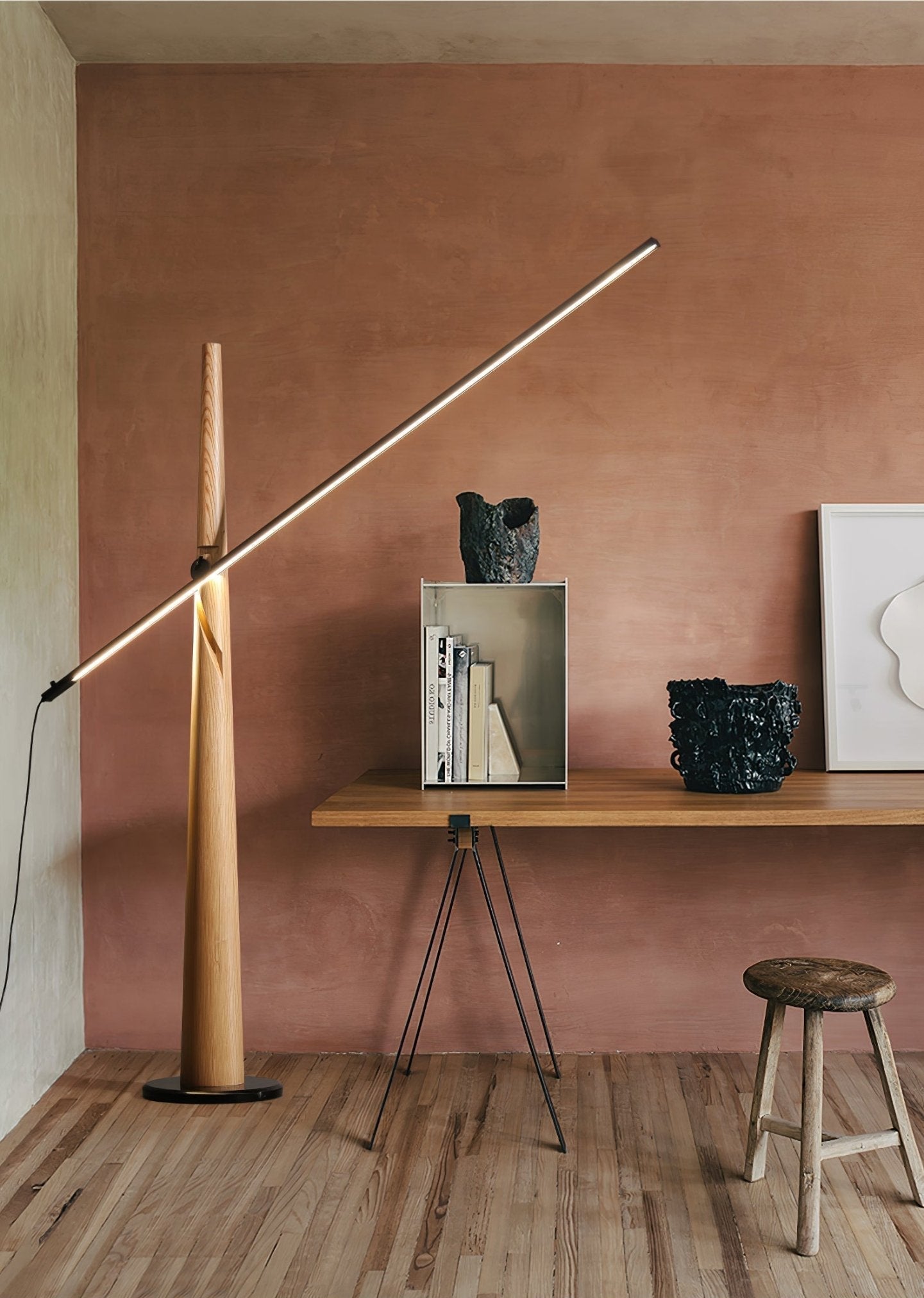 Ovelila Minimalist Wood Floor Lamp