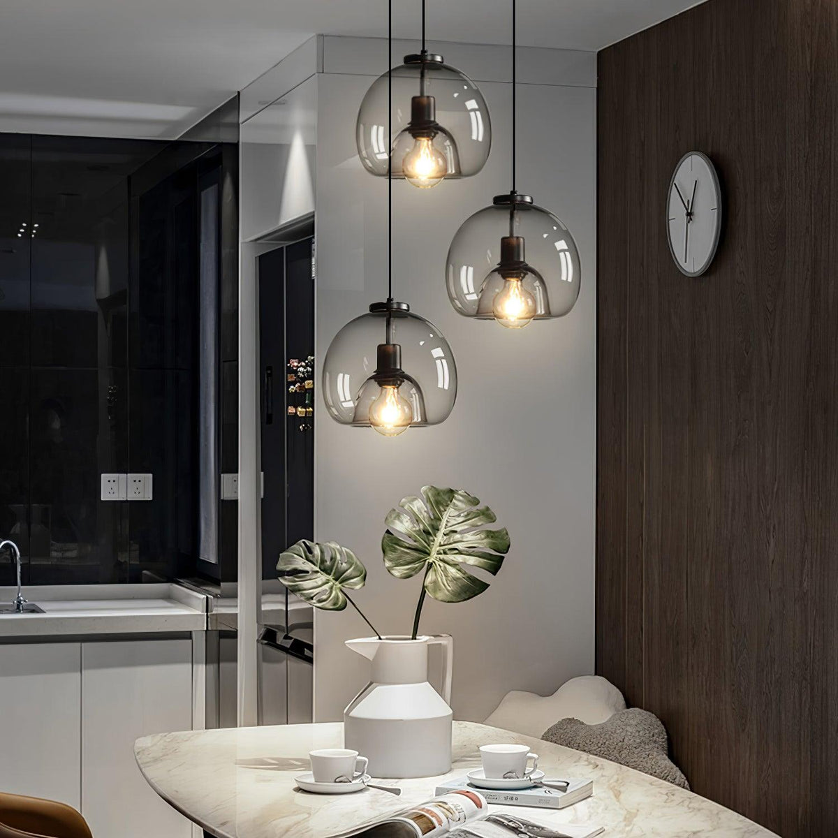 Qev Nordic Art Pearl Glass Pendant Lamp