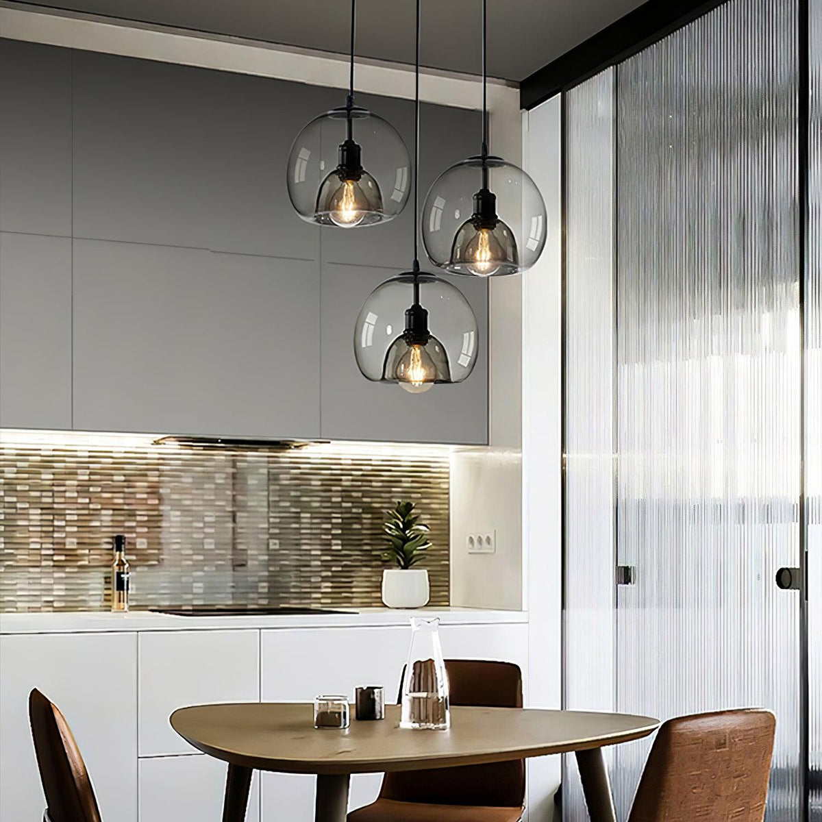 Qev Nordic Art Pearl Glass Pendant Lamp
