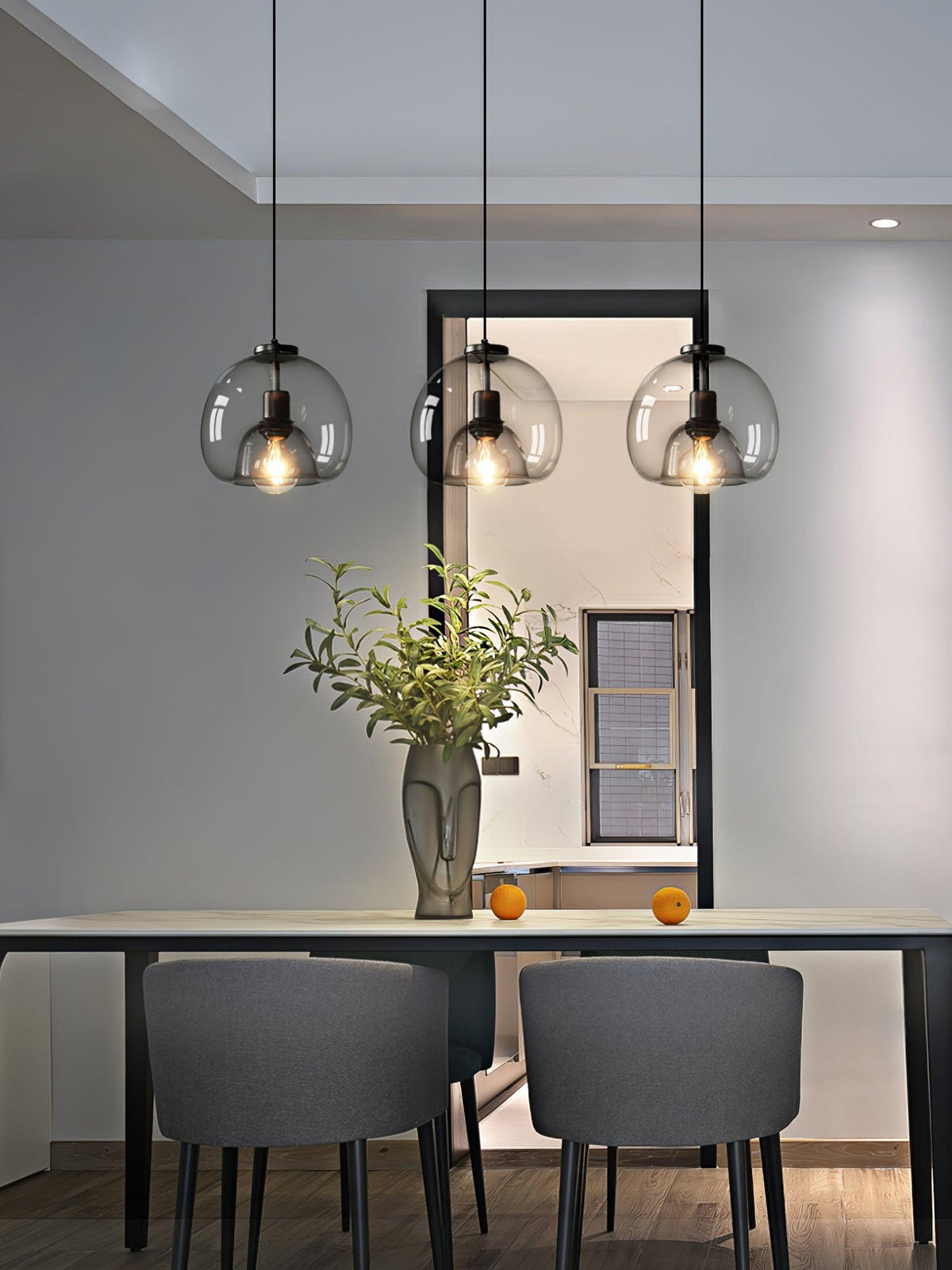 Qev Nordic Art Pearl Glass Pendant Lamp
