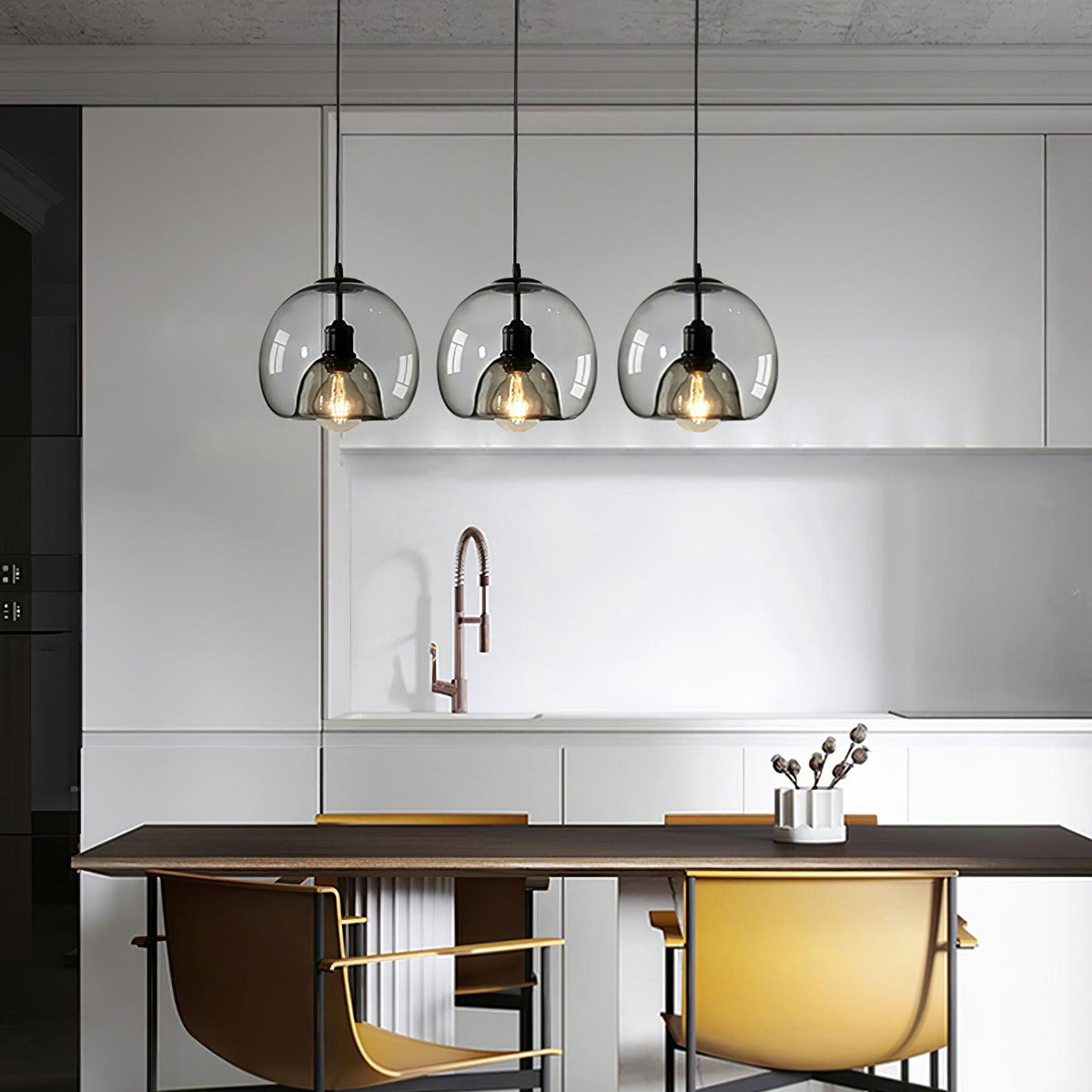 Qev Nordic Art Pearl Glass Pendant Lamp