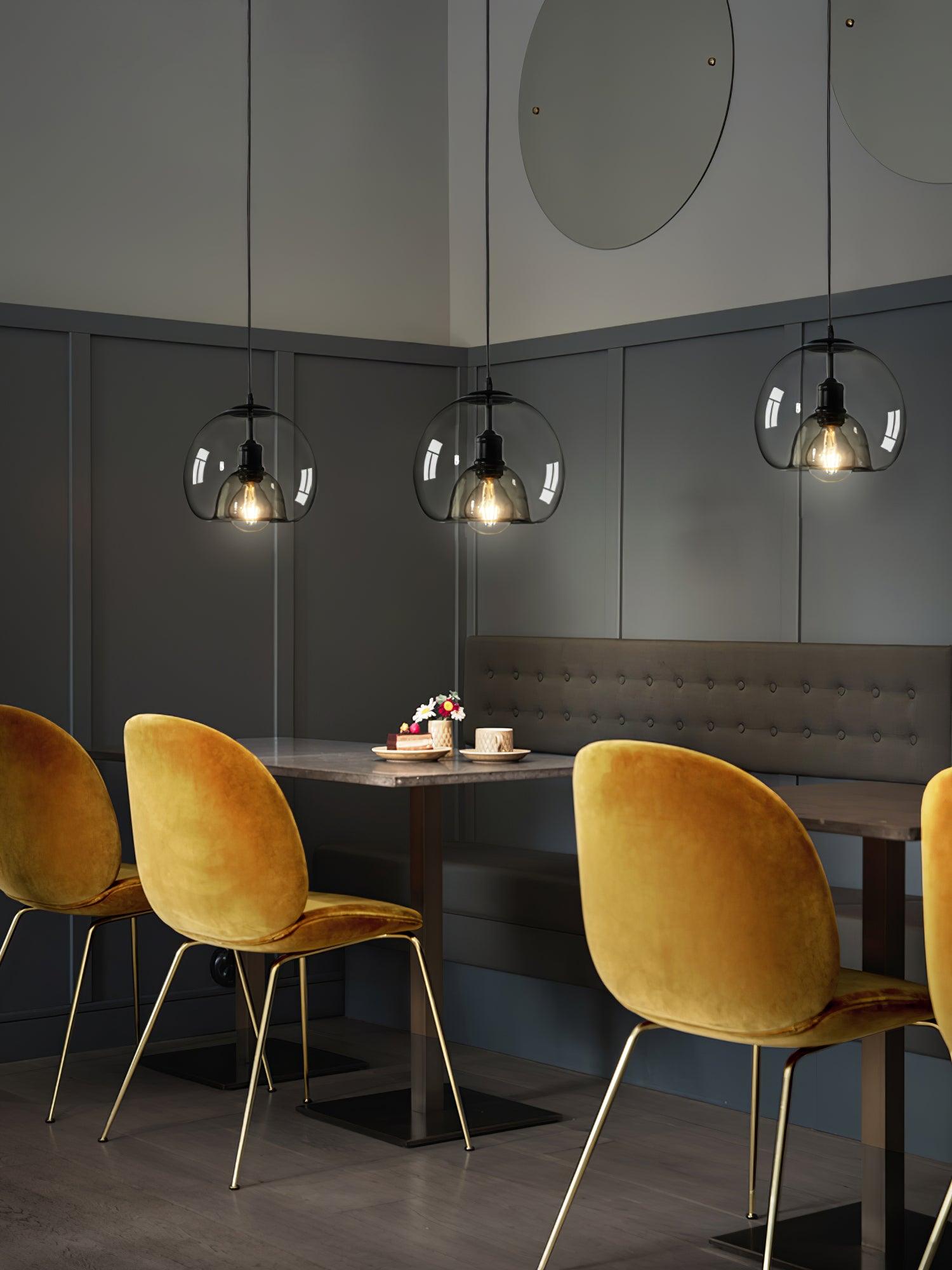Qev Nordic Art Pearl Glass Pendant Lamp