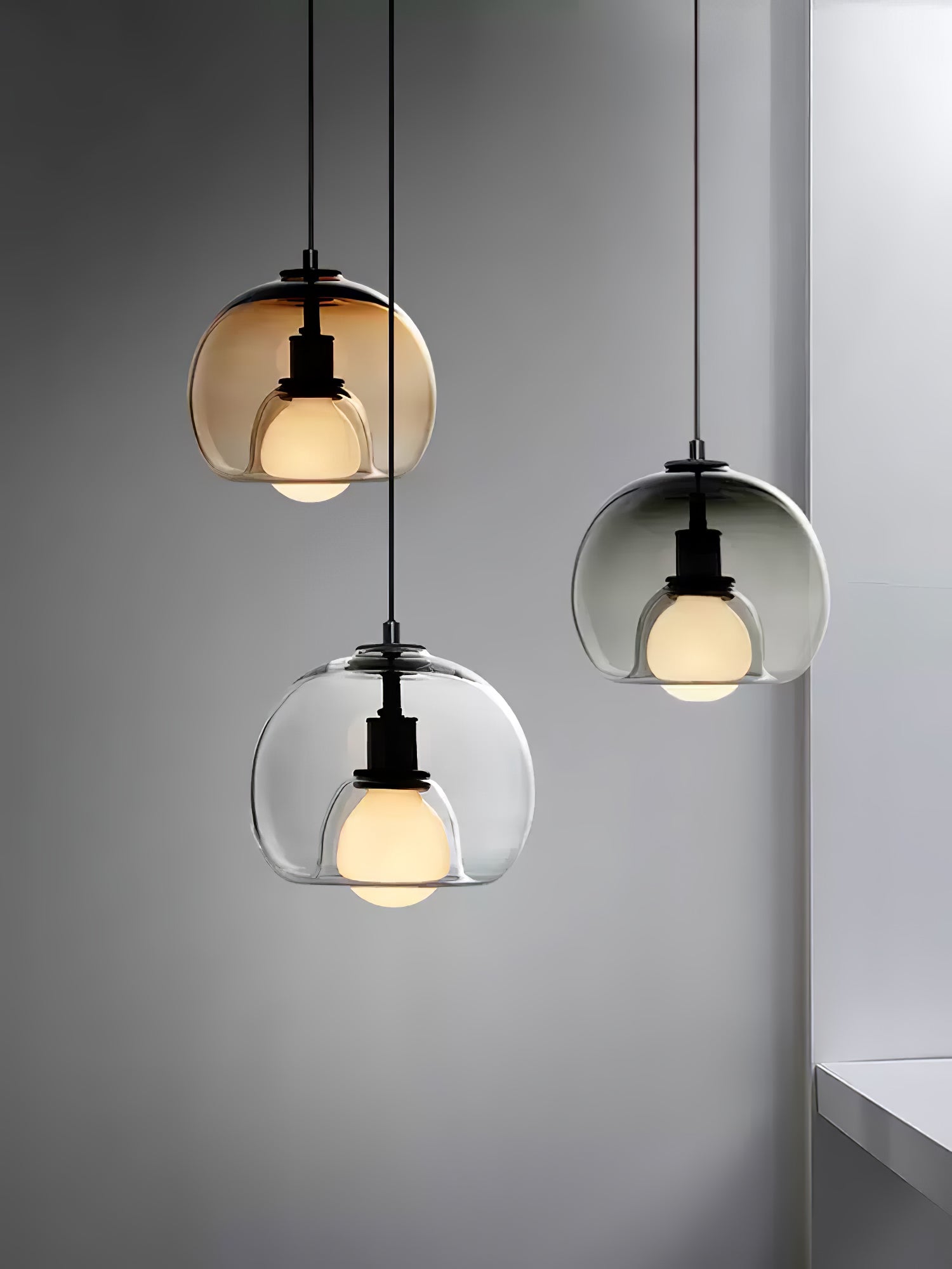 Neritha Glass Contemporary Pendant Light