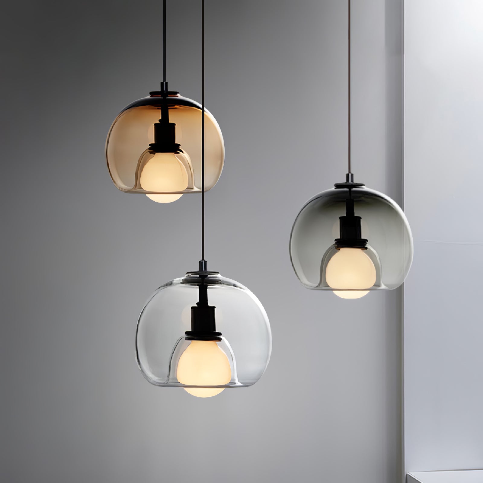 Neritha Glass Contemporary Pendant Light